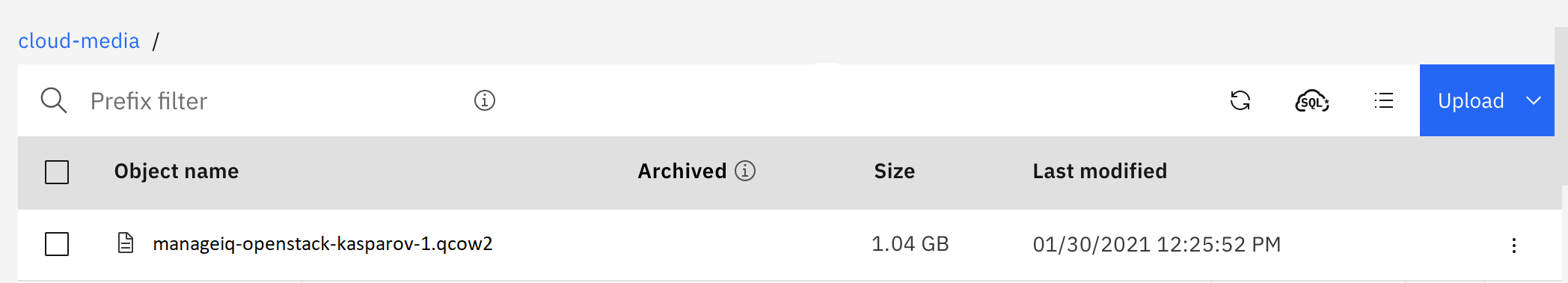 Figure showing example that uses Aspera uploaded file to bucket.