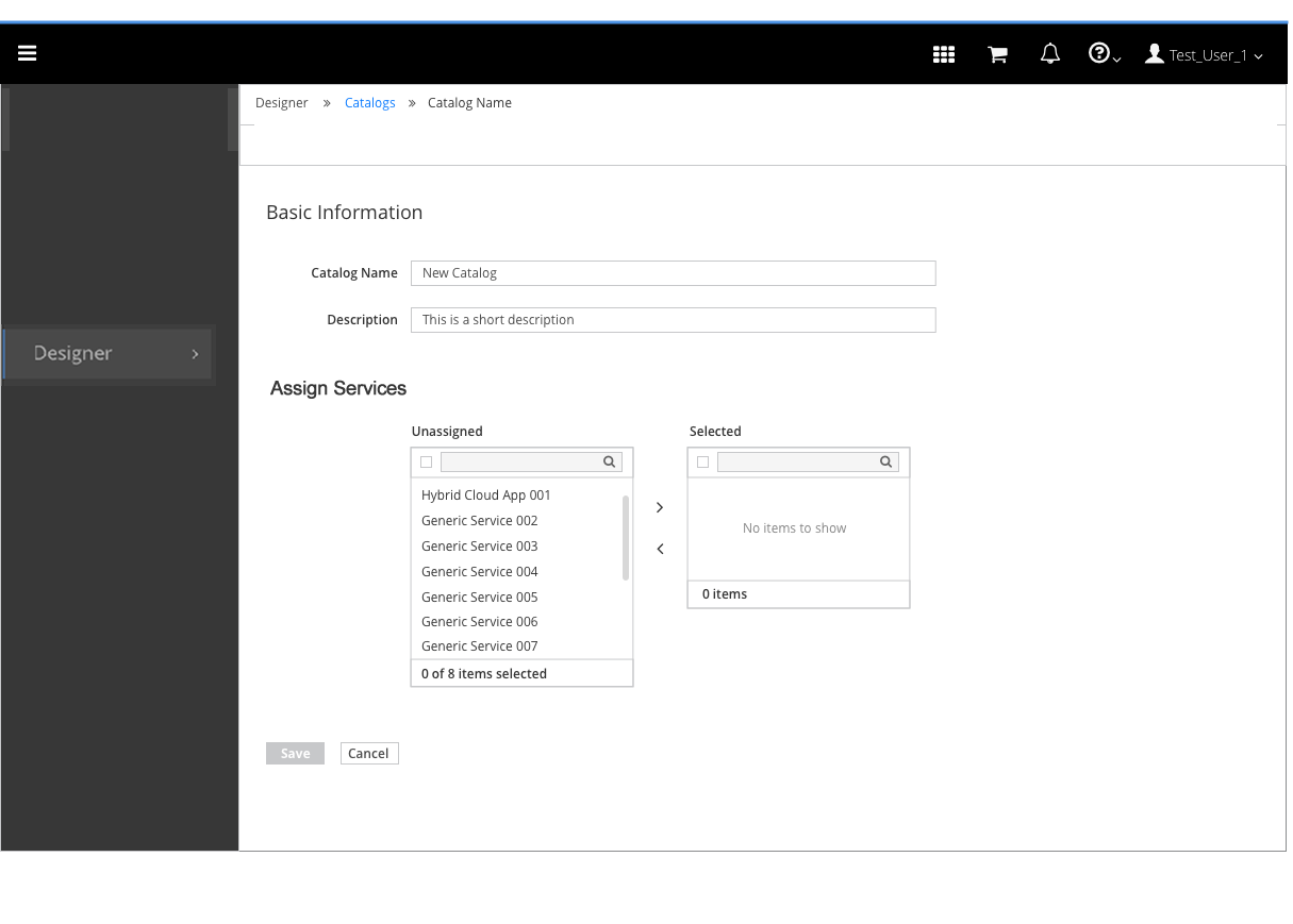 Edit Catalog Flow - Screen 1